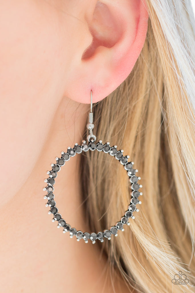 Spark Their Attention - Silver Earring-Paparazzi