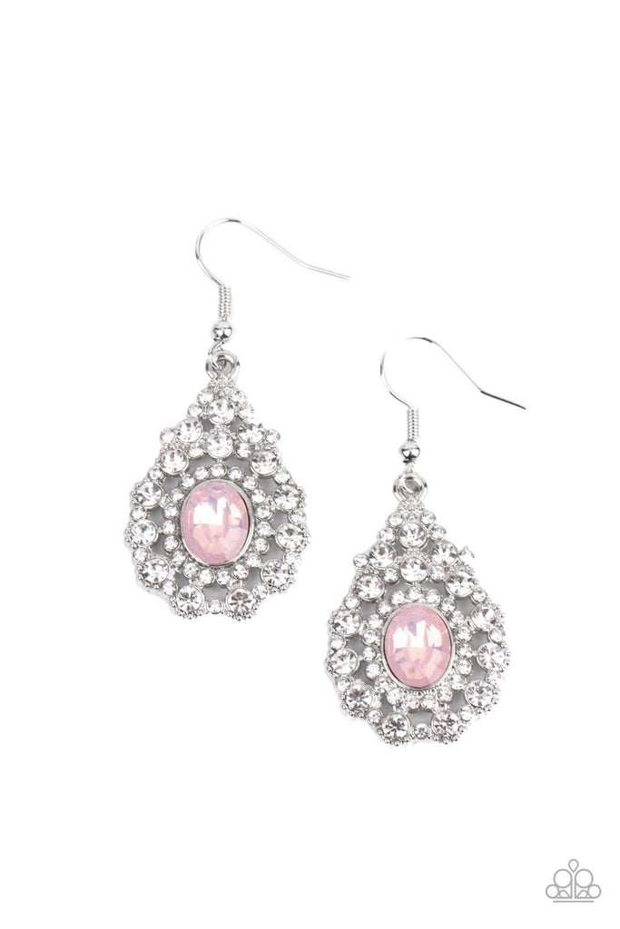 Celestial Charmer - Pink Earring-Paparazzi