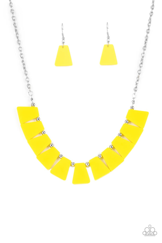 Vivaciously Versatile - Yellow Necklace-Paparazzi