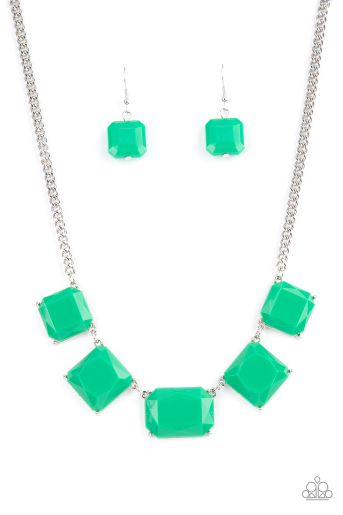 Instant Mood Booster - Green Necklace-Paparazzi