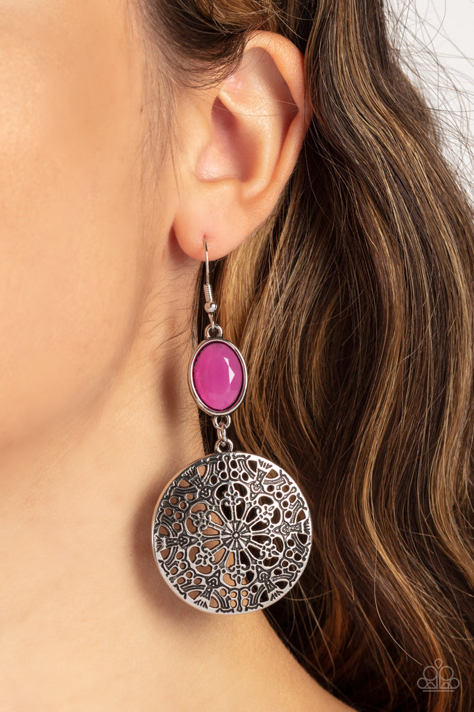 Eloquently Eden - Pink Paparazzi Earring - The Sassy Sparkle