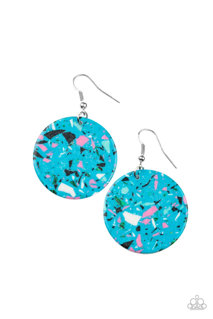 Tenaciously Terrazzo - Blue Paparazzi Earring - The Sassy Sparkle