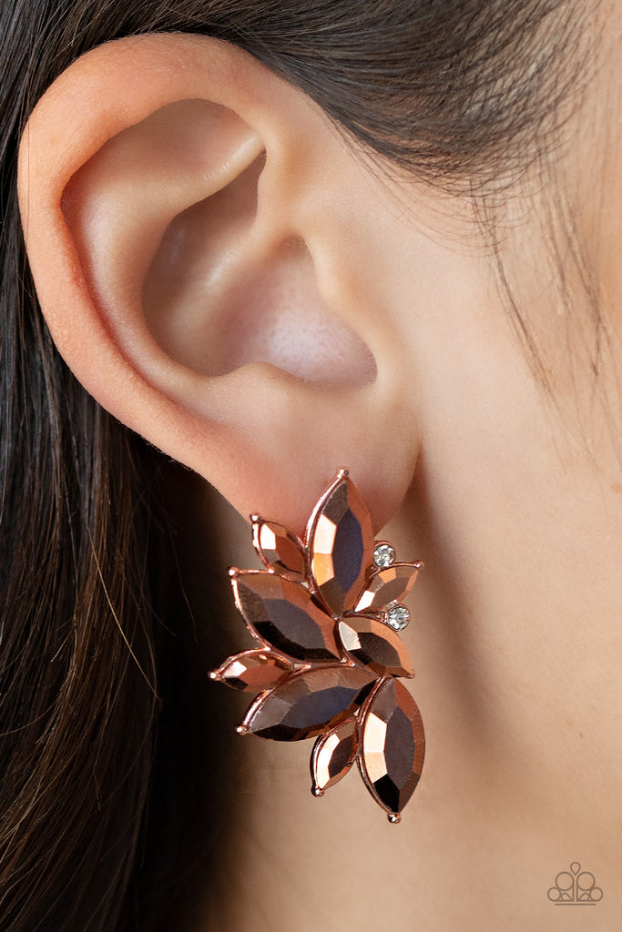 Instant Iridescence - Copper Paparazzi Earring - The Sassy Sparkle