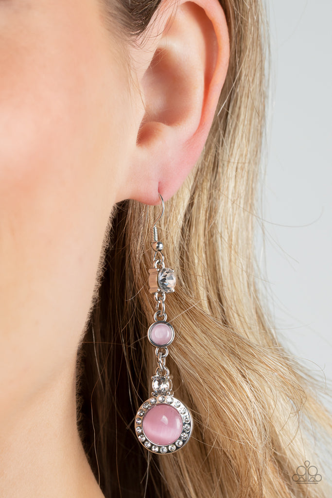 Epic Elegance - Pink Earring-Paparazzi