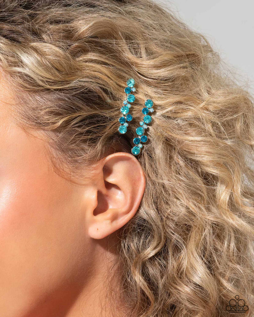 Bubbly Ballroom - Blue Paparazzi Hair Accessories - The Sassy Sparkle