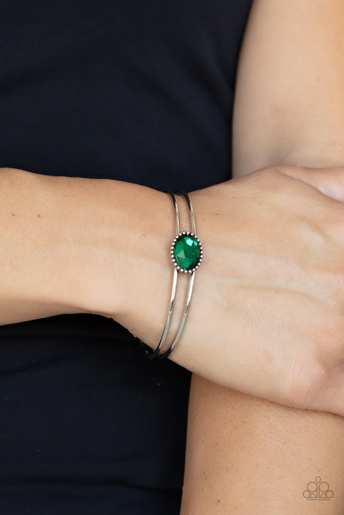 Magnificently Mesmerized - Green Bracelet-Paparazzi