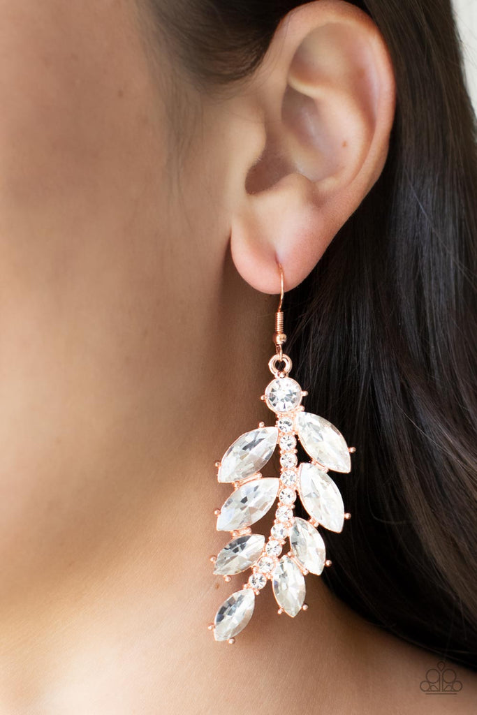 Ice Garden Gala - Copper Earring-Paparazzi