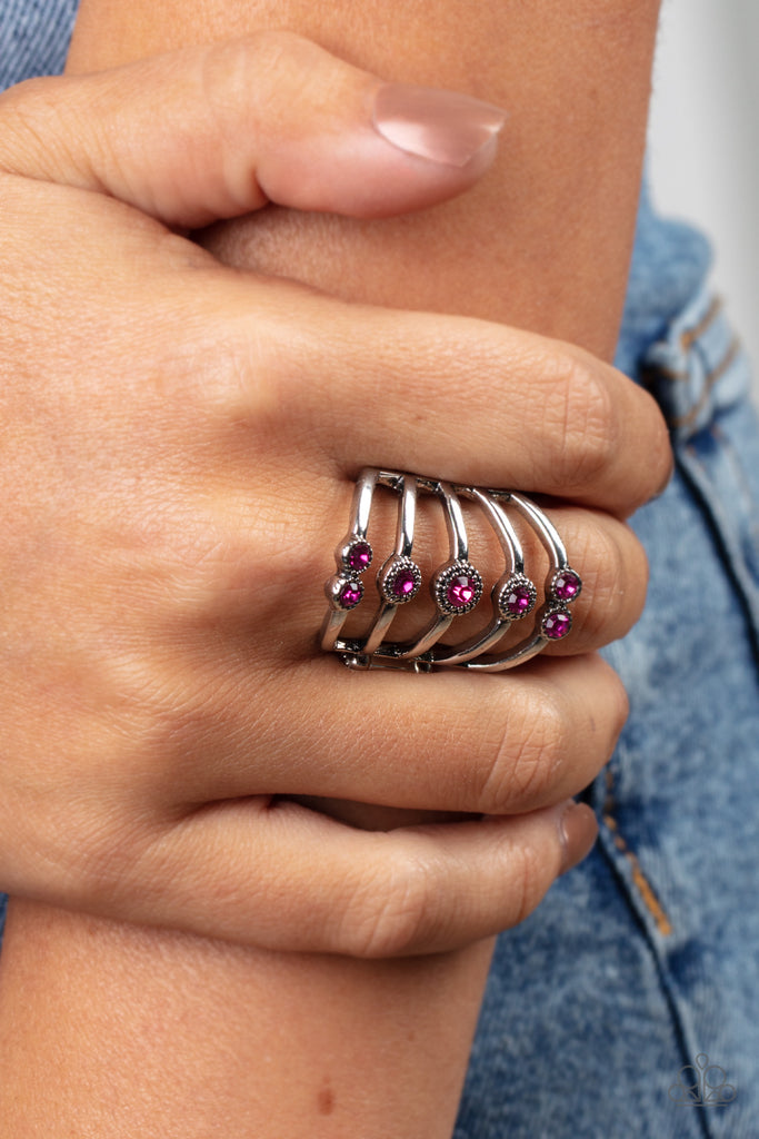Layer On The Luster - Pink Ring-Paparazzi