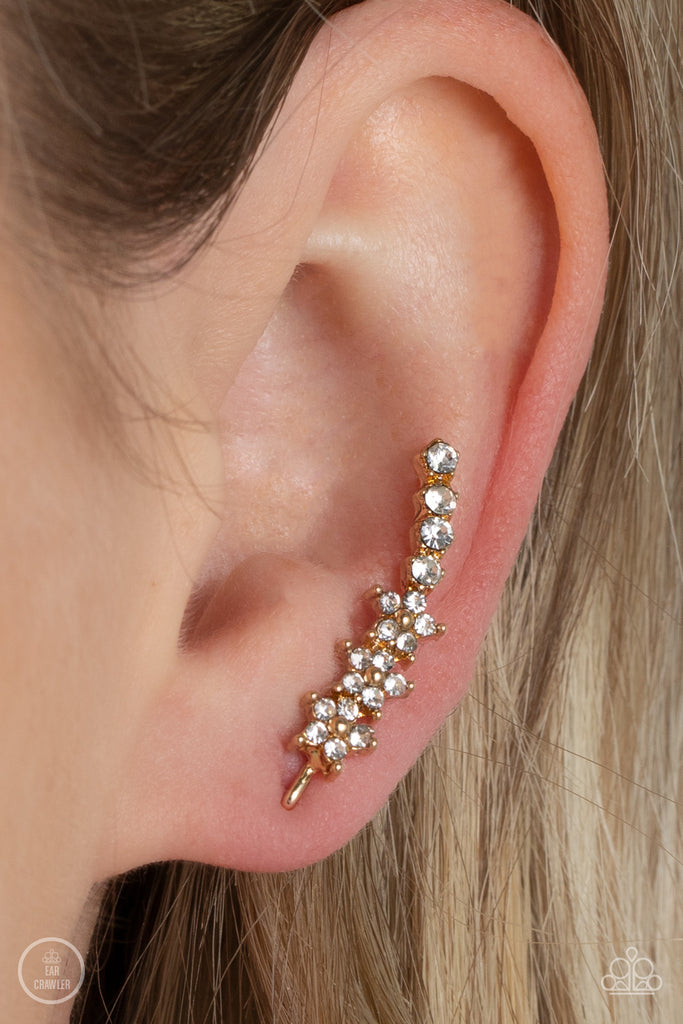 Flowery Finale - Gold Paparazzi Earring - The Sassy Sparkle