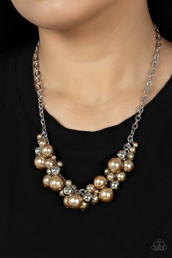 Classical Culture - Brown Pearl Necklace-Paparazzi