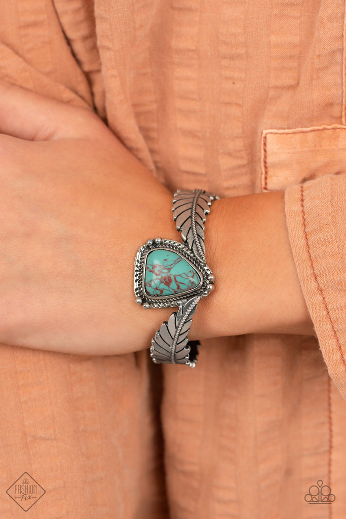 Desert Roost - Blue Stone Bracelet-Paparazzi