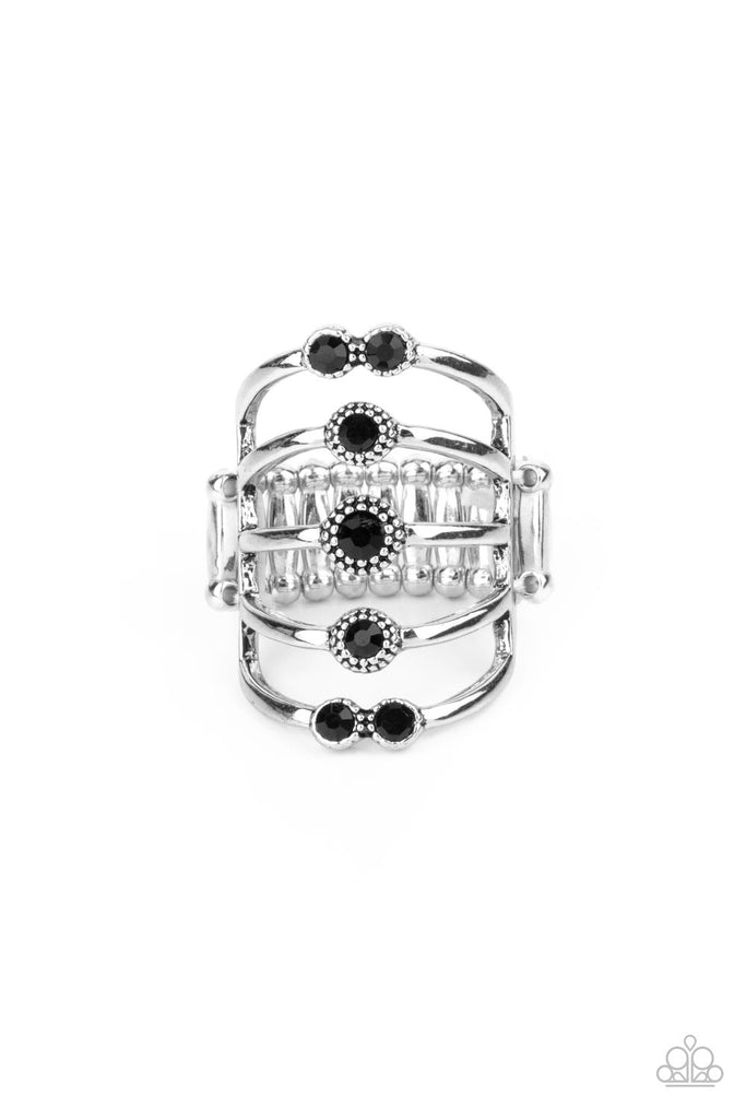 Layer On The Luster - Black Paparazzi Ring - The Sassy Sparkle