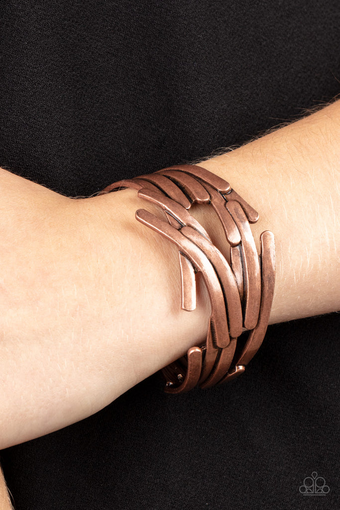 Stockpiled Style - Copper Bracelet-Paparazzi