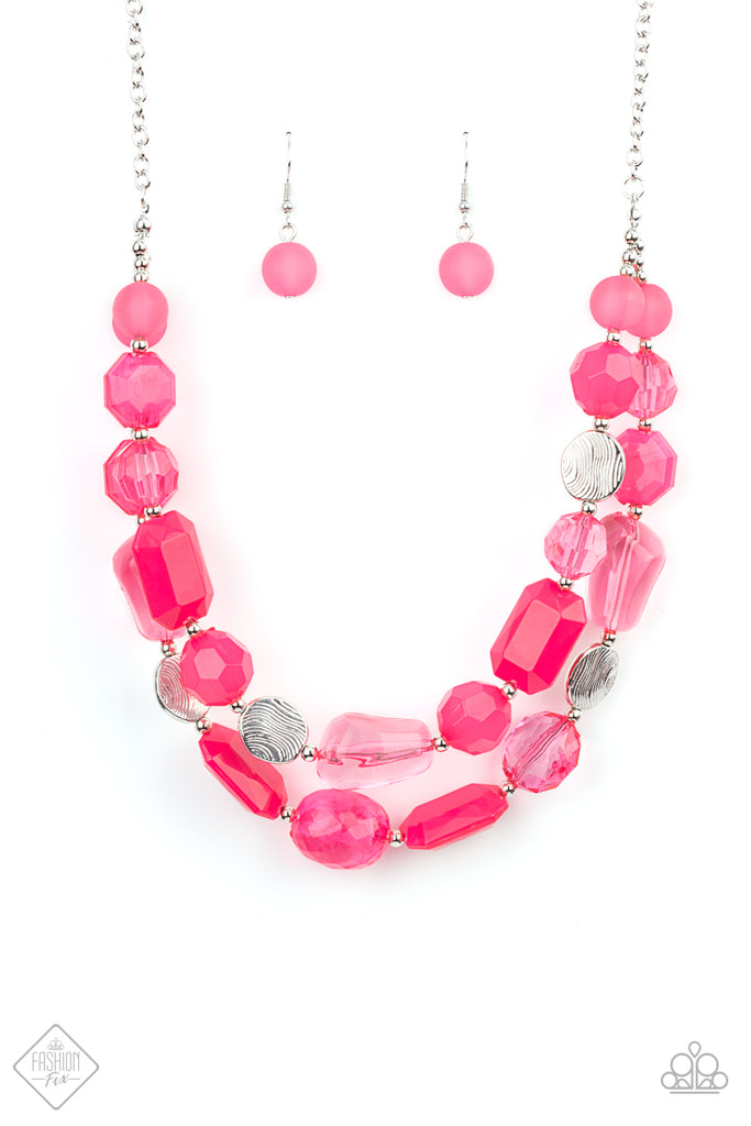 Oceanic Opulence - Pink Necklace-Paparazzi