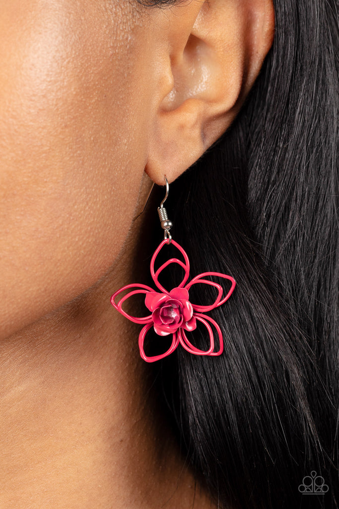 Botanical Bonanza - Pink Earring-Paparazzi