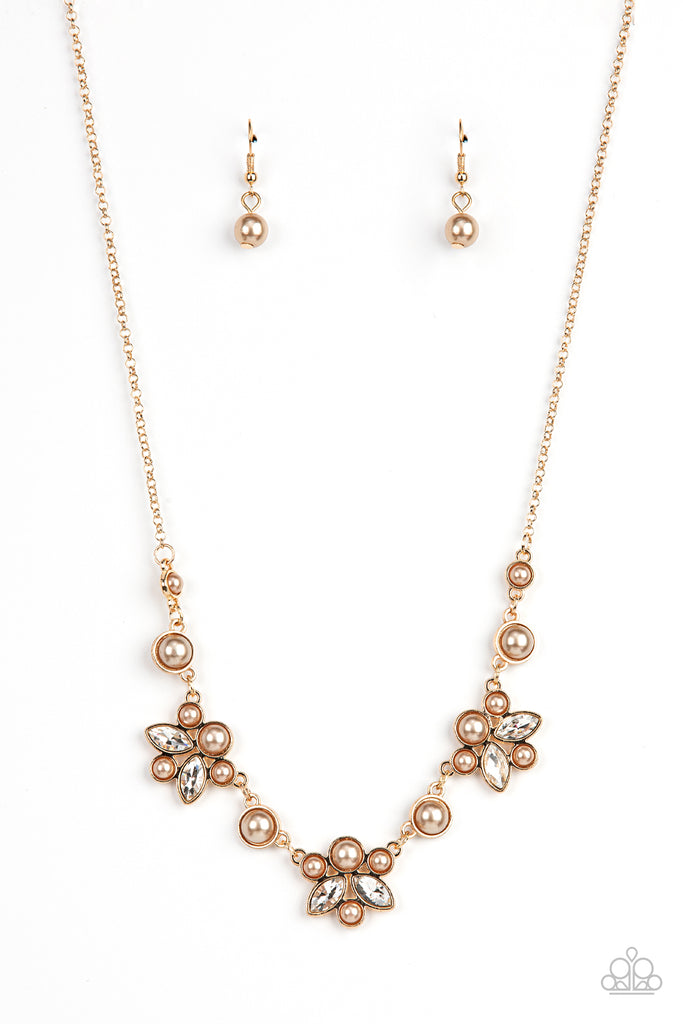 Royally Ever After - Brown Pearls Necklace-Paparazzi - The Sassy Sparkle