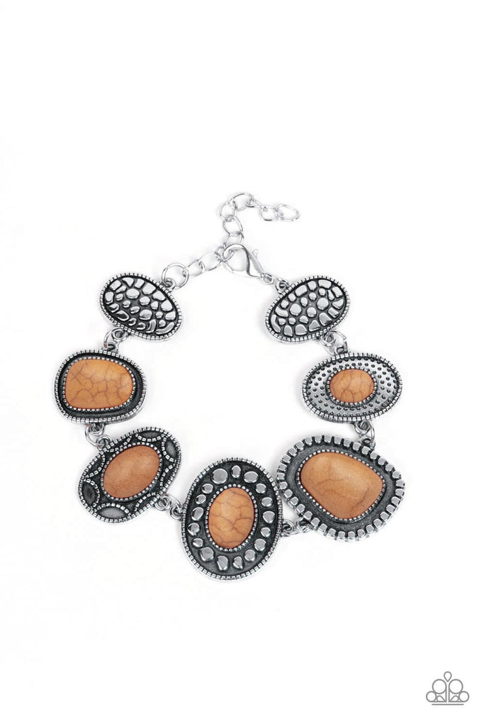 Taos Trendsetter - Brown Stone Bracelet-Paparazzi