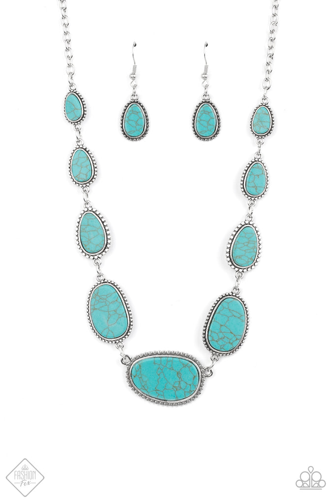 Elemental Eden - Blue Stone Necklace-Paparazzi - The Sassy Sparkle