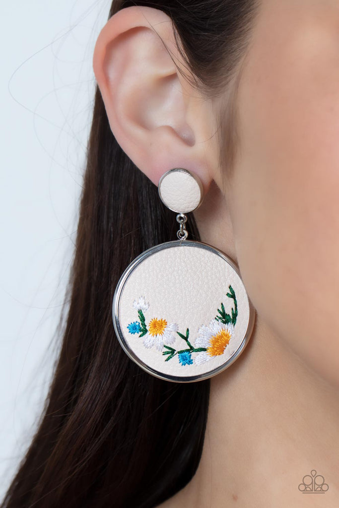 Embroidered Gardens - Multi Earring-Paparazzi