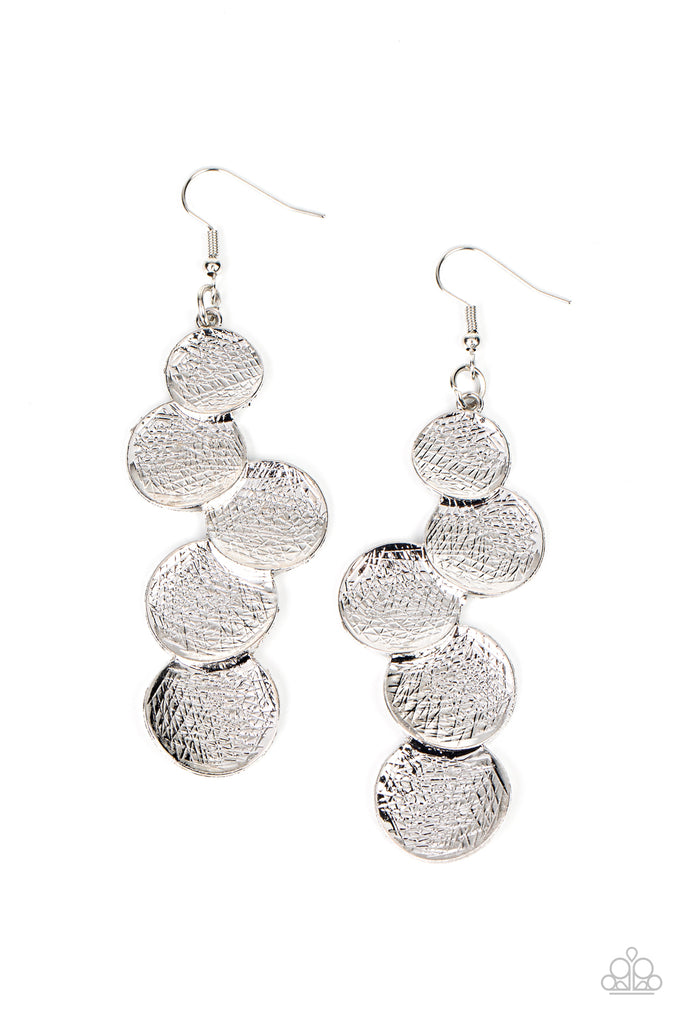 Token Gesture - Silver Paparazzi Earring - The Sassy Sparkle