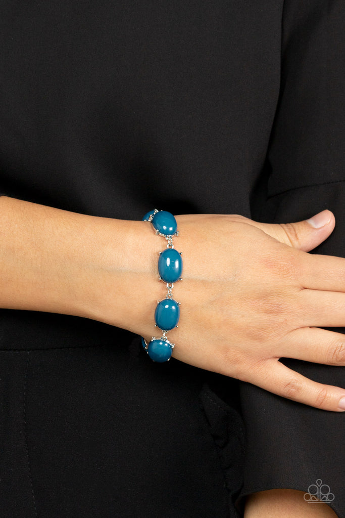 Confidently Colorful - Blue Bracelet-Paparazzi