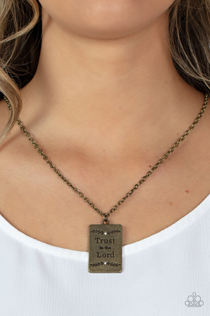 All About Trust - Brass Paparazzi Necklace