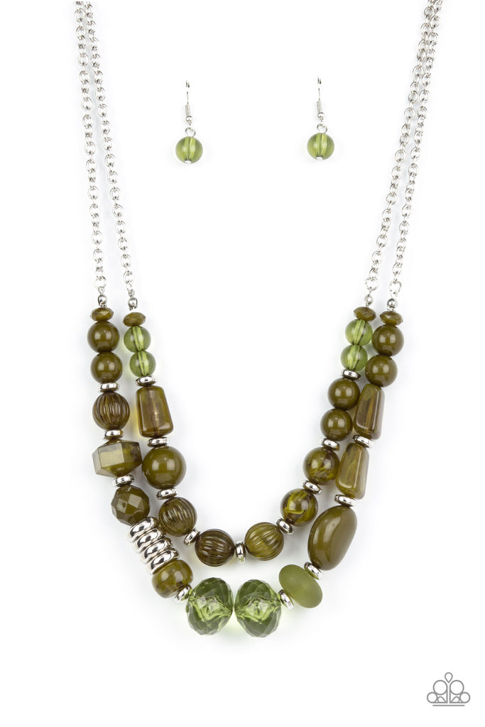 Pina Colada Paradise - Green Necklace-Paparazzi