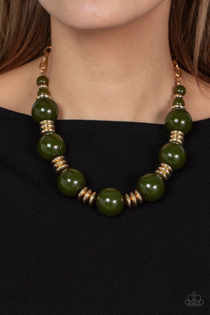 Race to the POP - Green Necklace-Paparazzi