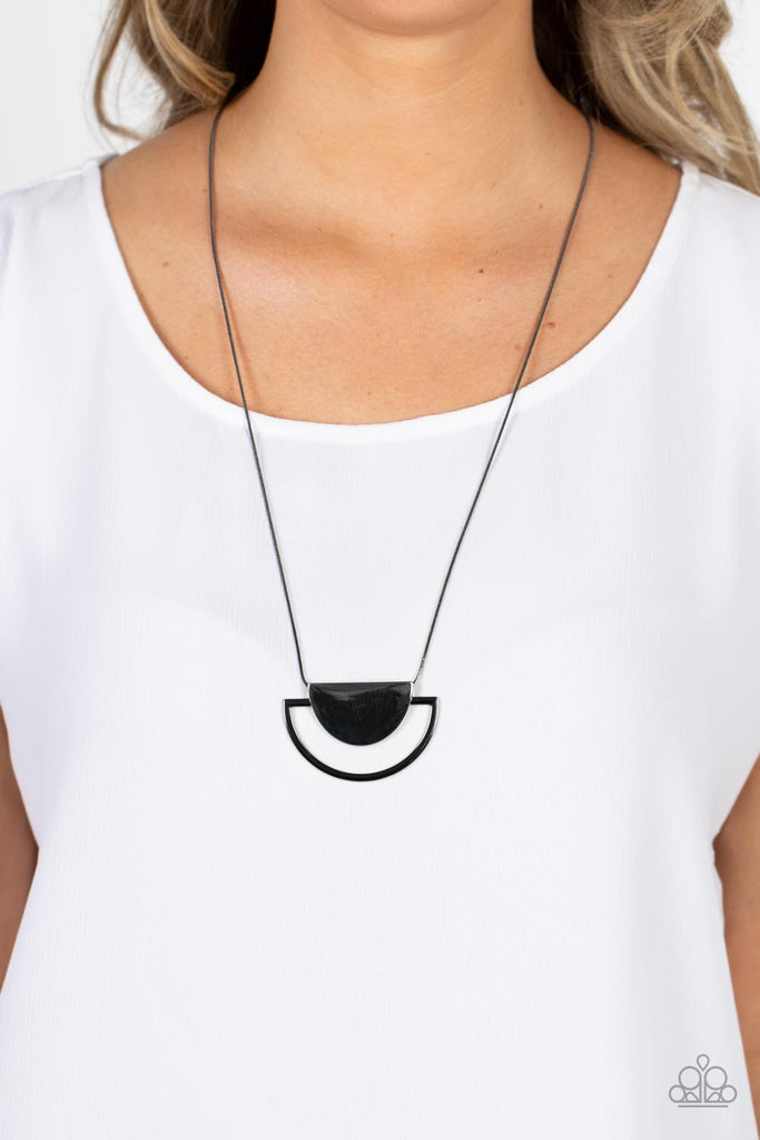 Lunar Phases - Black Necklace-Paparazzi