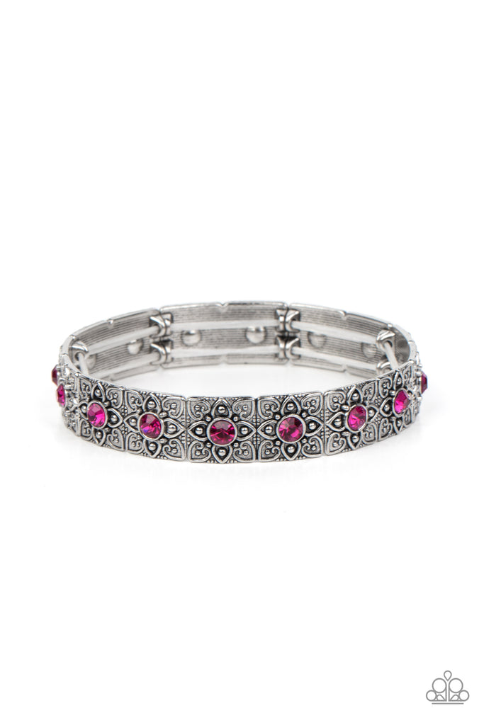 Venetian Valentine - Pink Bracelet-Paparazzi - The Sassy Sparkle