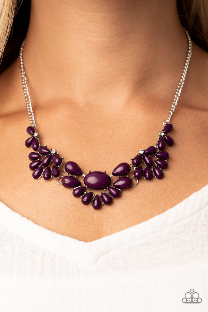 Secret GARDENISTA - Purple Necklace-Paparazzi