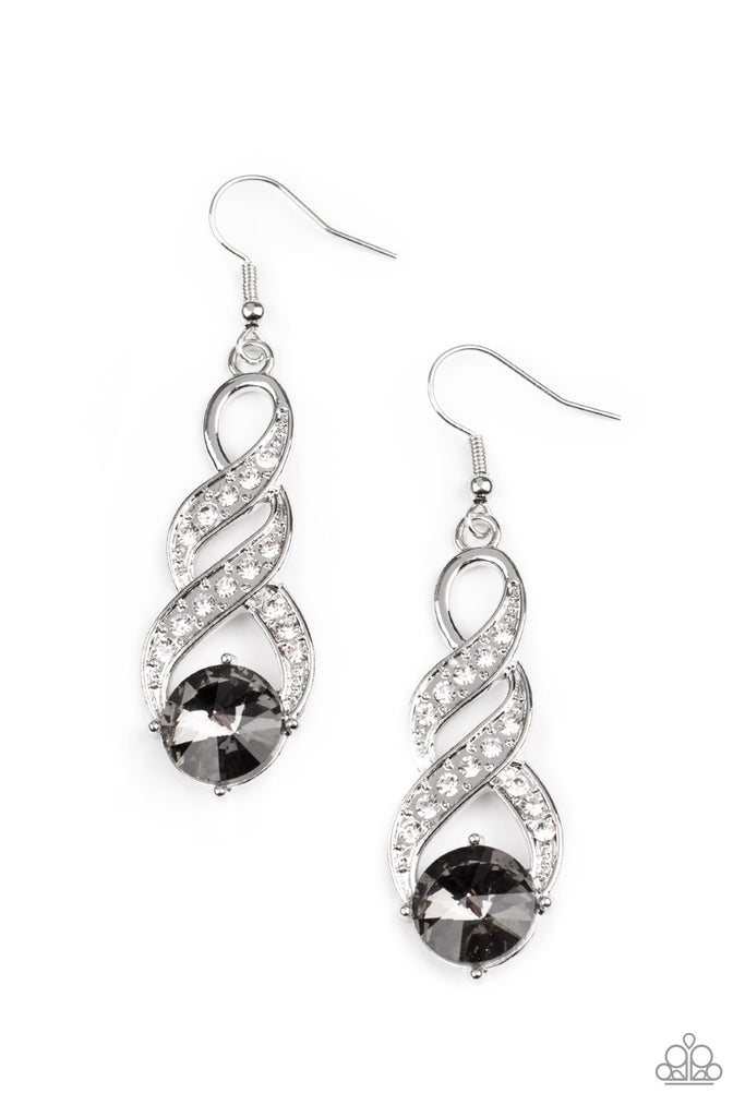 High-Ranking Royalty - Silver Paparazzi Earring - The Sassy Sparkle