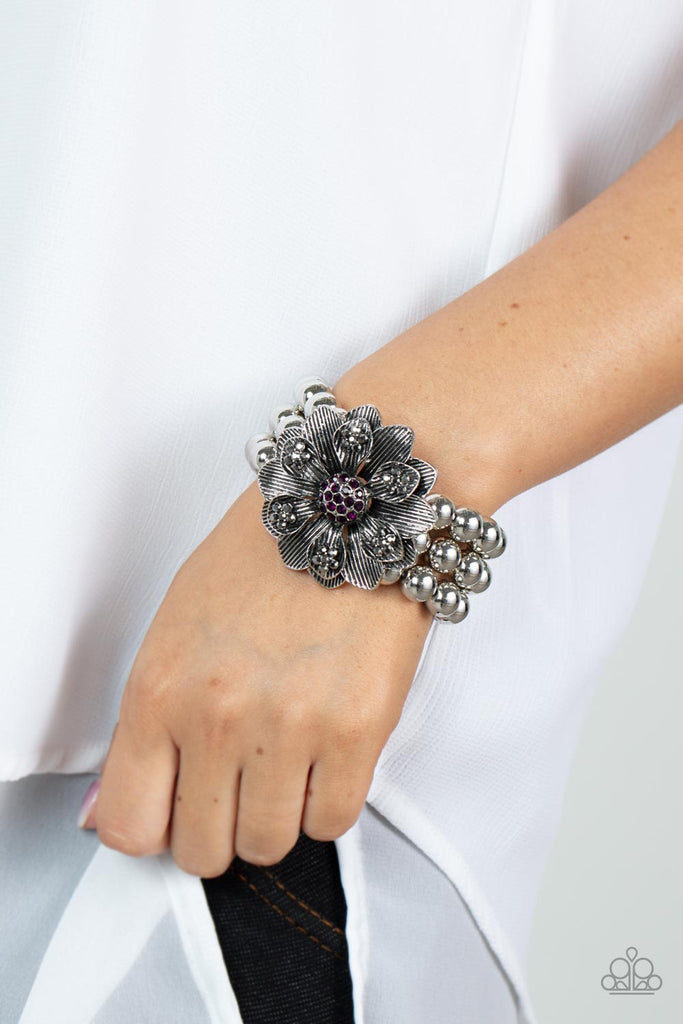 Botanical Bravado - Purple Bracelet-Paparazzi