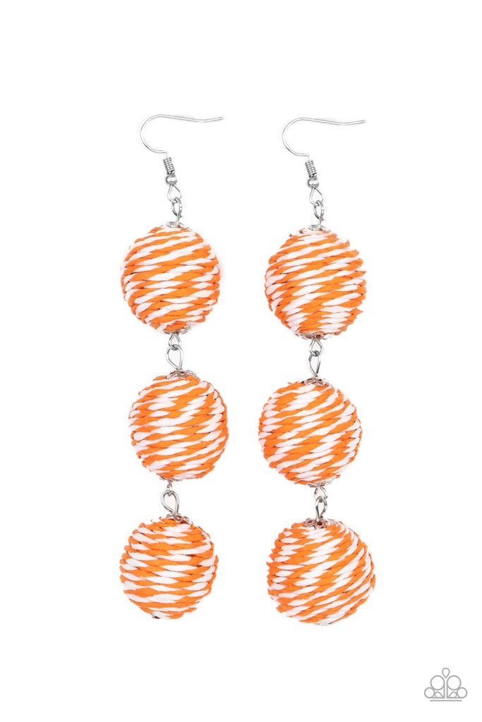 Laguna Lanterns - Orange Paparazzi Earring - The Sassy Sparkle