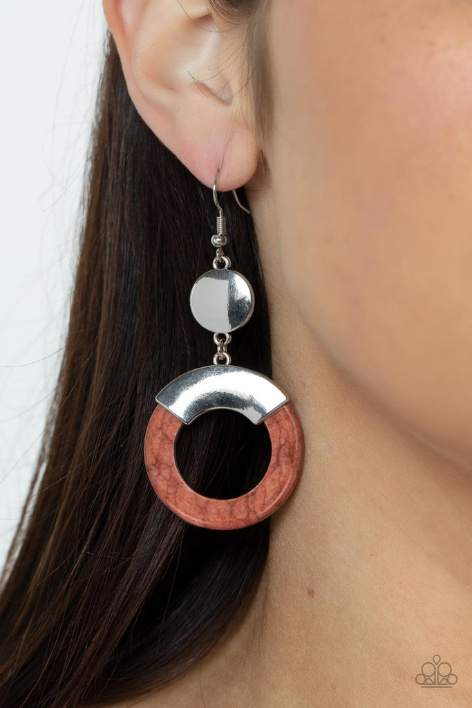 ENTRADA at Your Own Risk - Brown Paparazzi Earring - The Sassy Sparkle