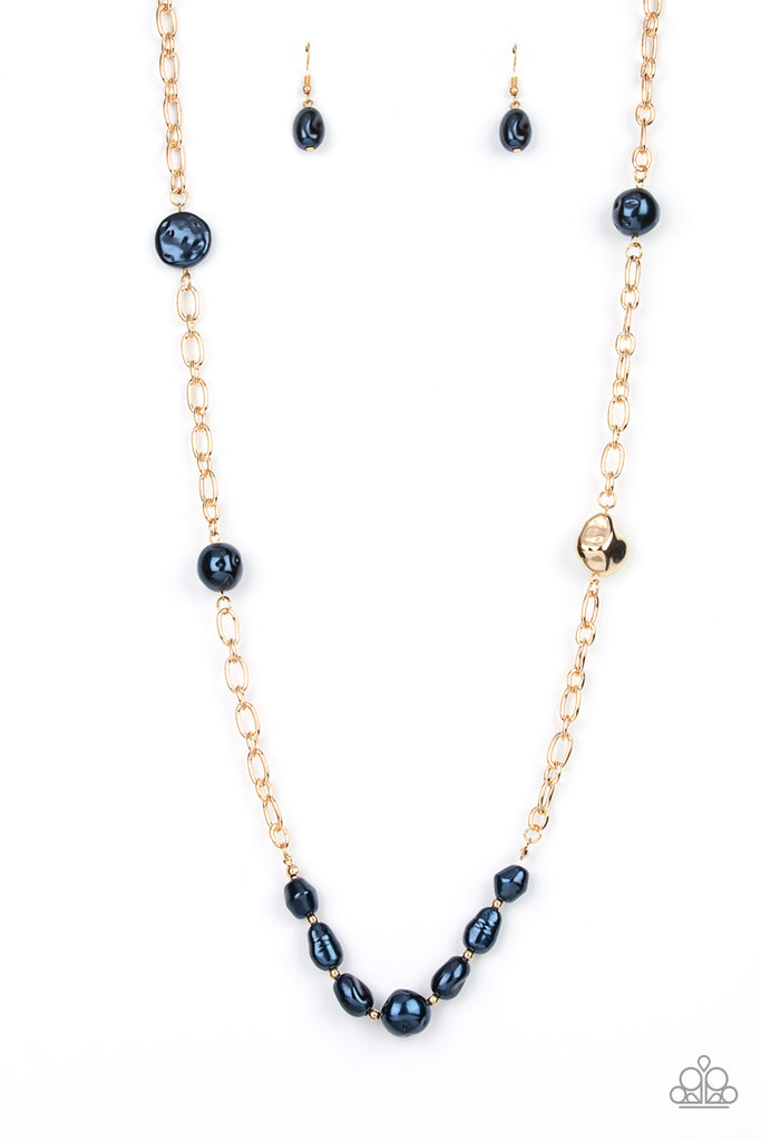 Pardon My FABULOUS - Blue Pearl Necklace-Paparazzi