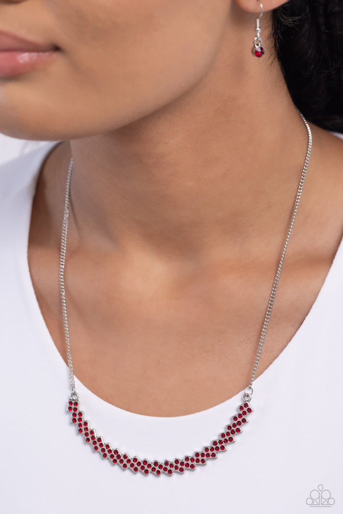 Dicey Demure - Red Paparazzi Necklace