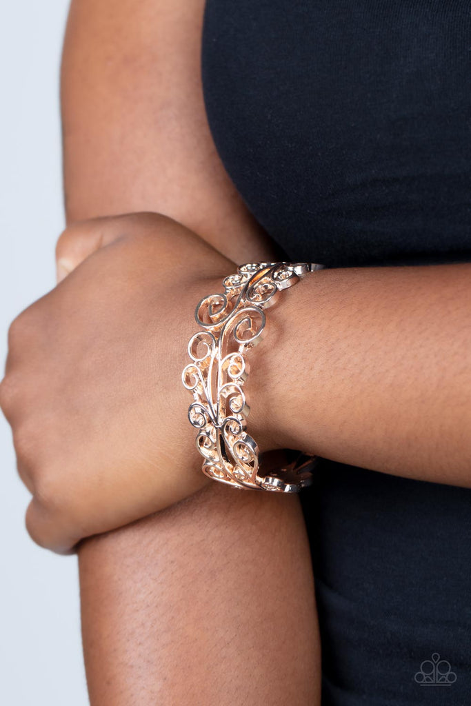 Dressed to FRILL - Rose Gold Paparazzi Bracelet - The Sassy Sparkle