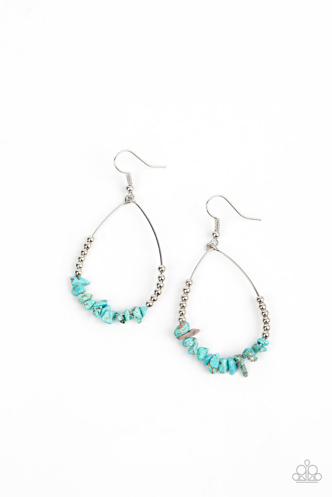 Come Out of Your SHALE - Blue Stone Earring-Paparazzi