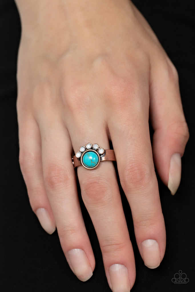 Havasu Haven - Vintage Copper Stone Ring-Paparazzi