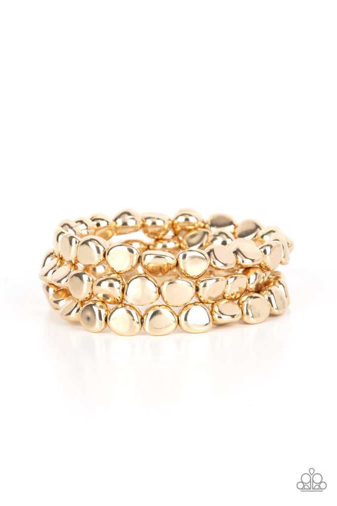 HAUTE Stone - Gold Bracelet-Paparazzi