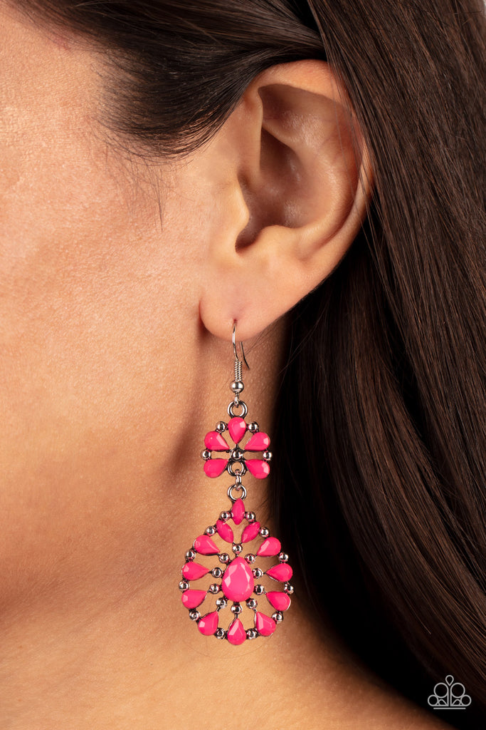 Posh Palooza - Pink Earring-Paparazzi