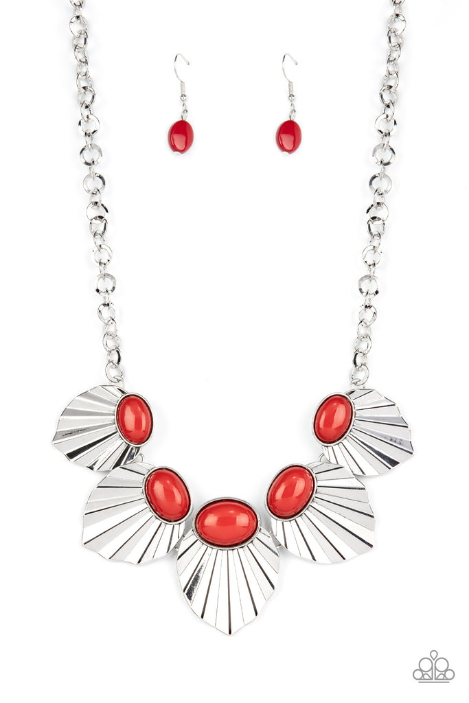 Fearlessly Ferocious - Red Paparazzi Necklace - The Sassy Sparkle