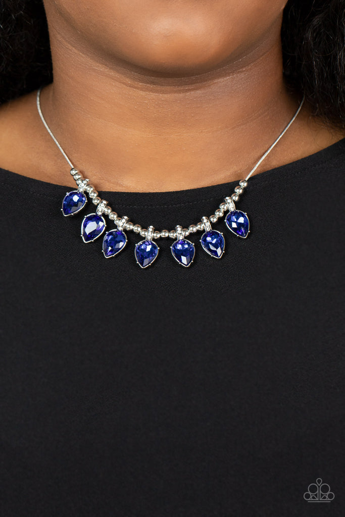 PRE-ORDER Crown Jewel Couture - Blue Paparazzi Necklace - The Sassy Sparkle