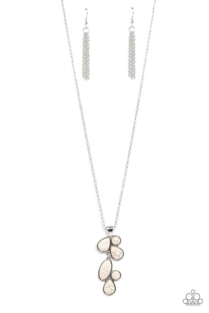 Wild Bunch Flair - White Stone Necklace-Paparazzi