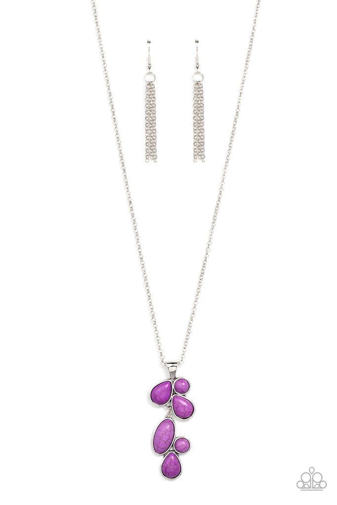 Wild Bunch Flair - Purple Necklace-Paparazzi