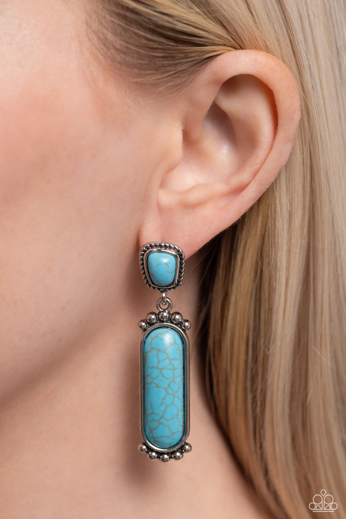 Southern Charm - Blue Earring-Paparazzi