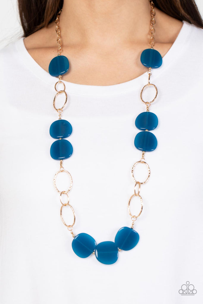 Posh Promenade - Blue Necklace-Paparazzi