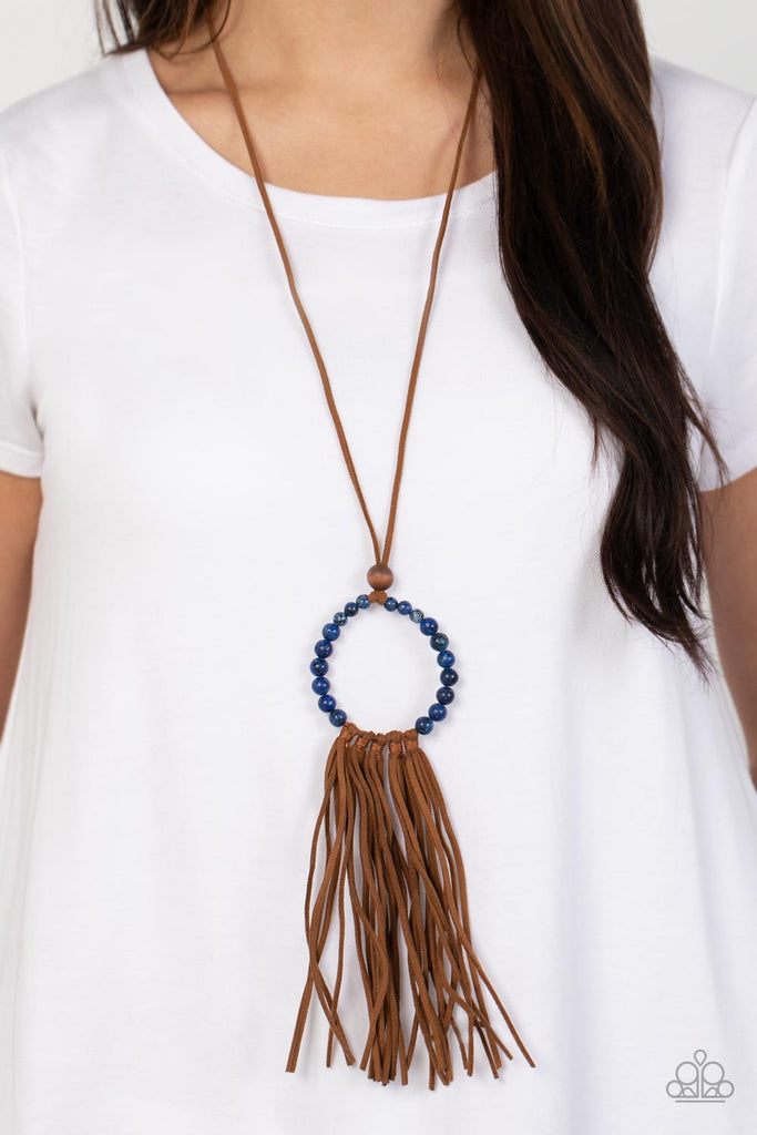 Namaste Mama - Blue Necklace-Paparazzi