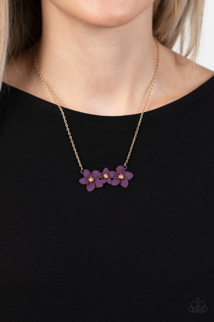 Petunia Picnic - Purple Necklace-Paparazzi